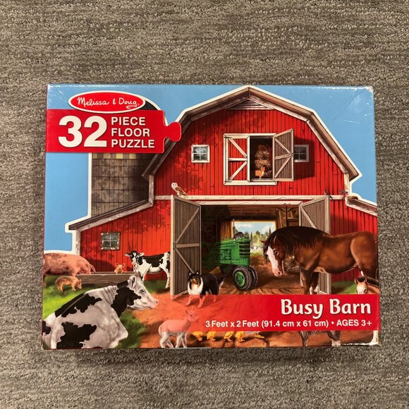 Toddler Puzzles - Set of 2 - Fire Truck - Barn & Animals - Melissa & Doug - Picture 3 of 7